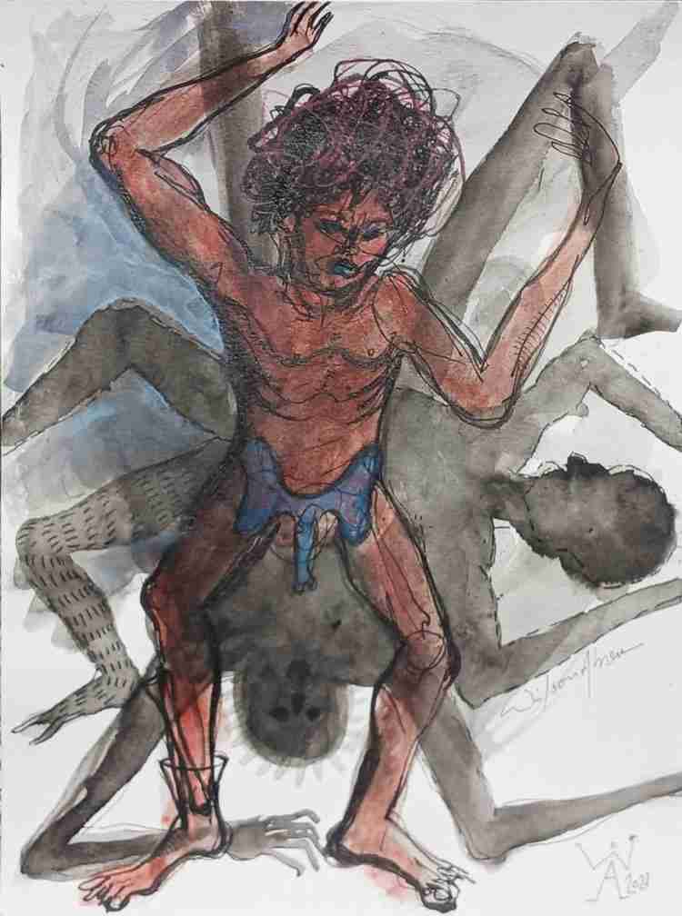 Wilson Abreu. Obras. "Me encantan las propuestas de Wilson Abreu, por su autenticidad, se desdobla, vive y plantea una realidad que solo él vive y comparte ..." Luis Leonor